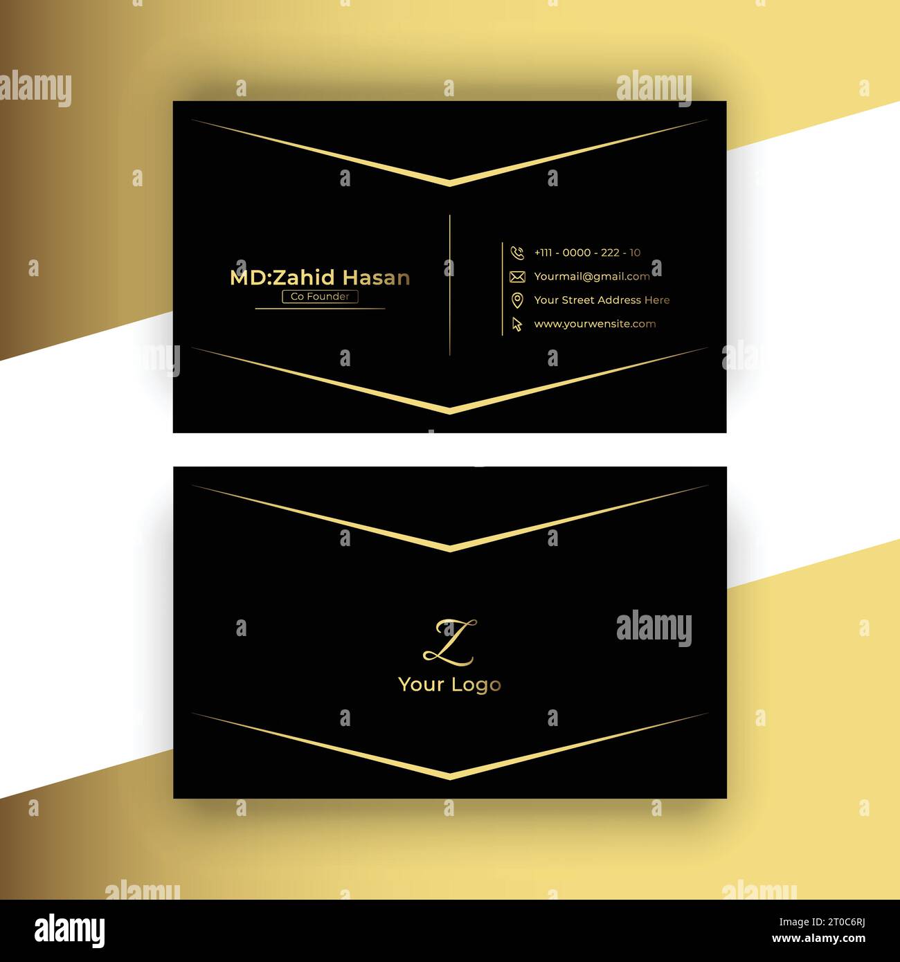 Conception de modèle de carte de visite Creative Business Design Make simple Design Illustration de Vecteur