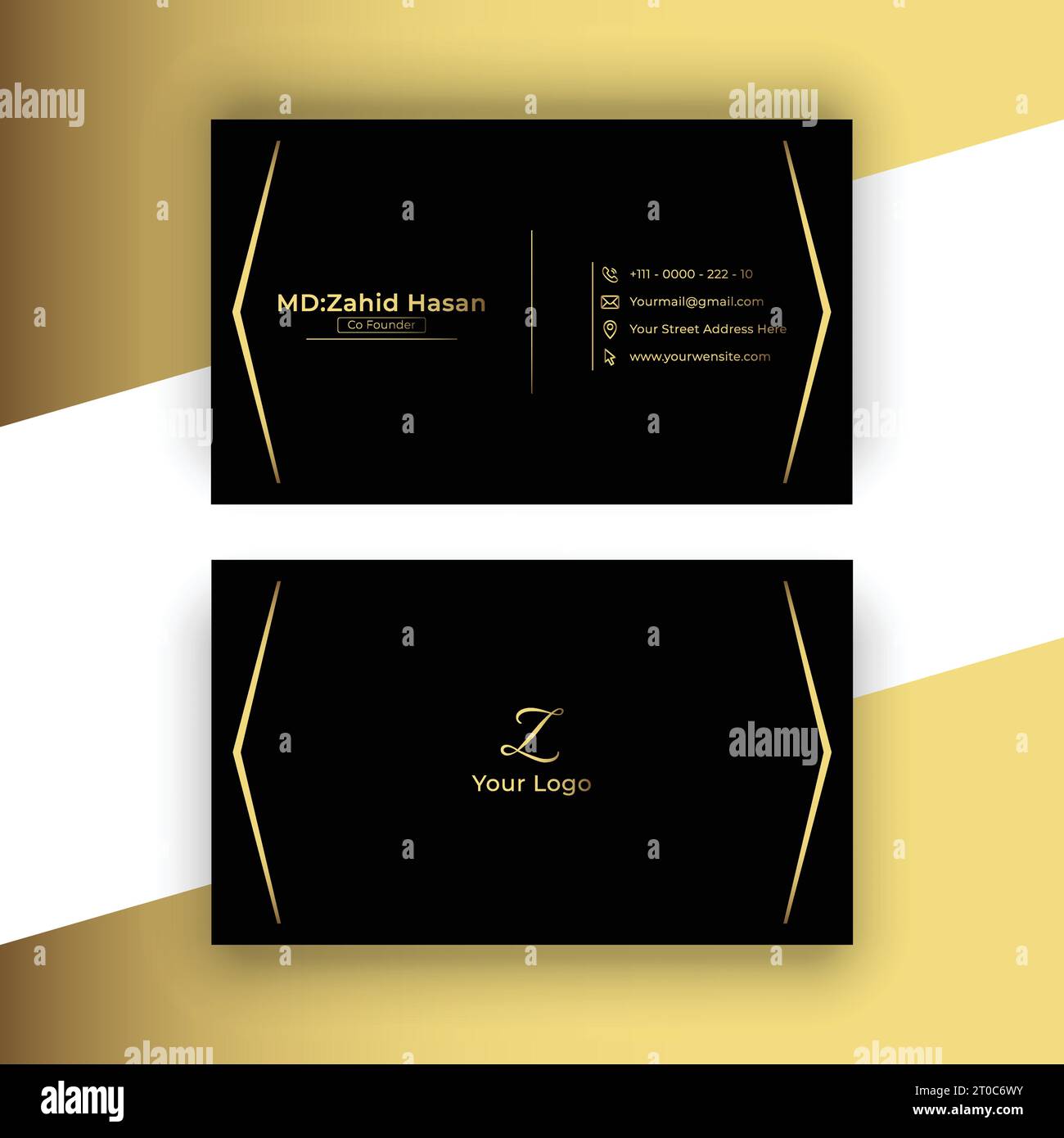 Conception de modèle de carte de visite Creative Business Design Make simple Design Illustration de Vecteur