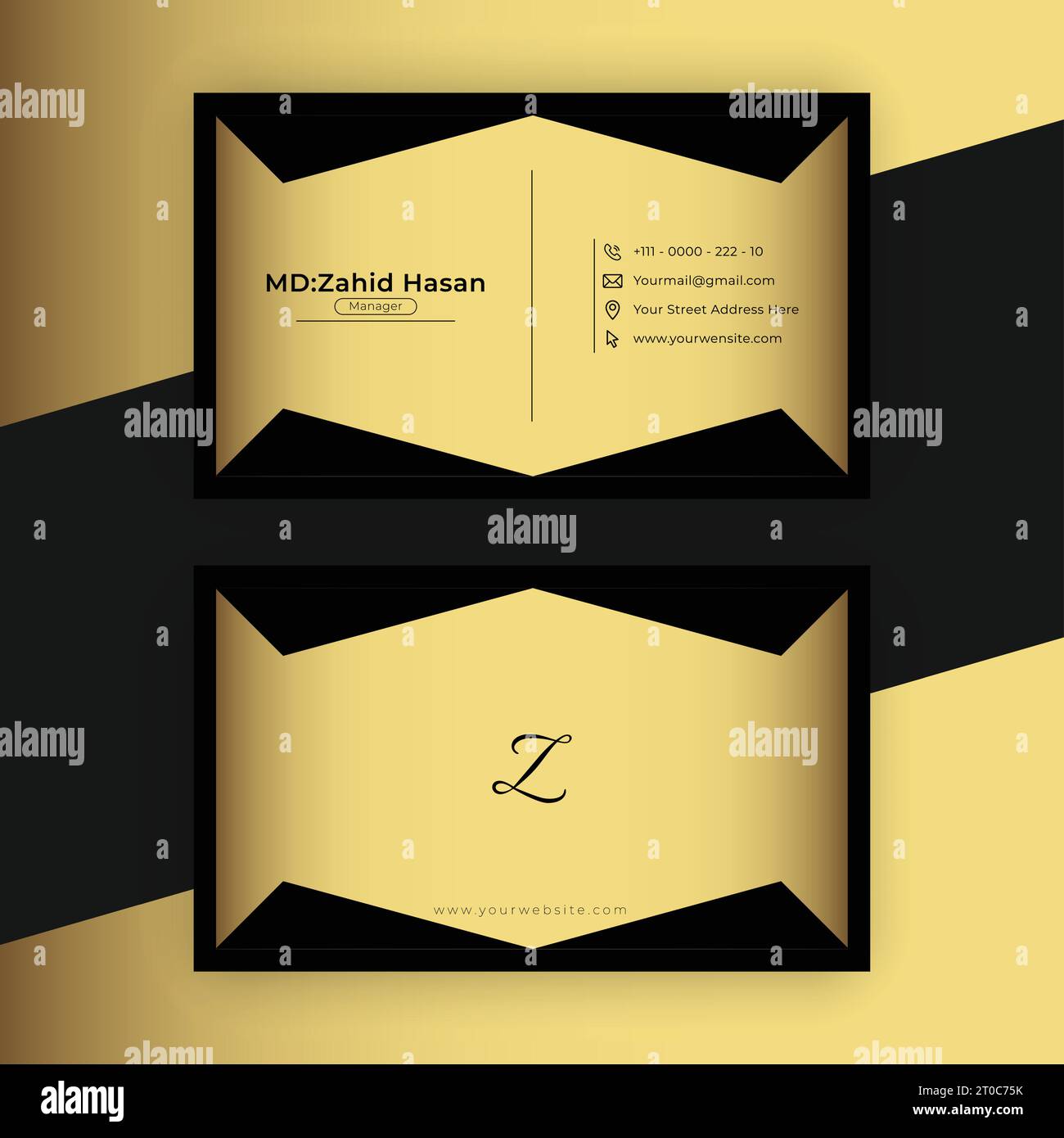 Conception de modèle de carte de visite Creative Business Design Make simple Design Illustration de Vecteur