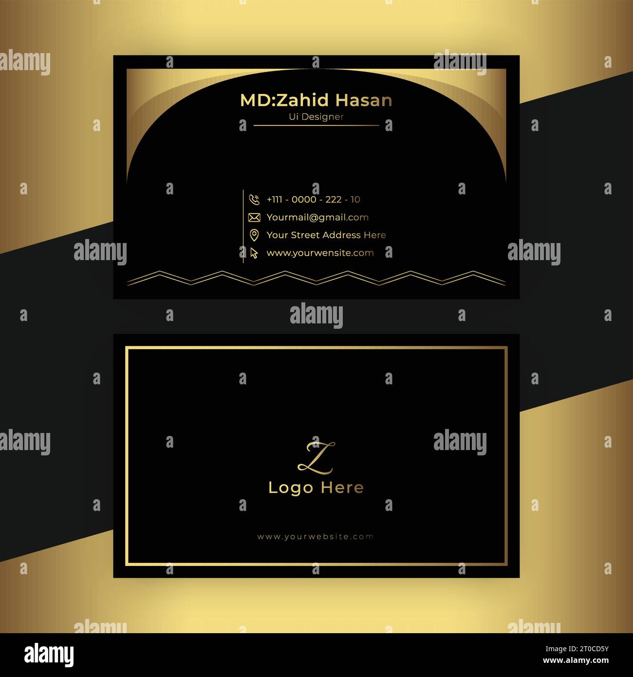 Conception de modèle de carte de visite Creative Business Design Make simple Design Illustration de Vecteur