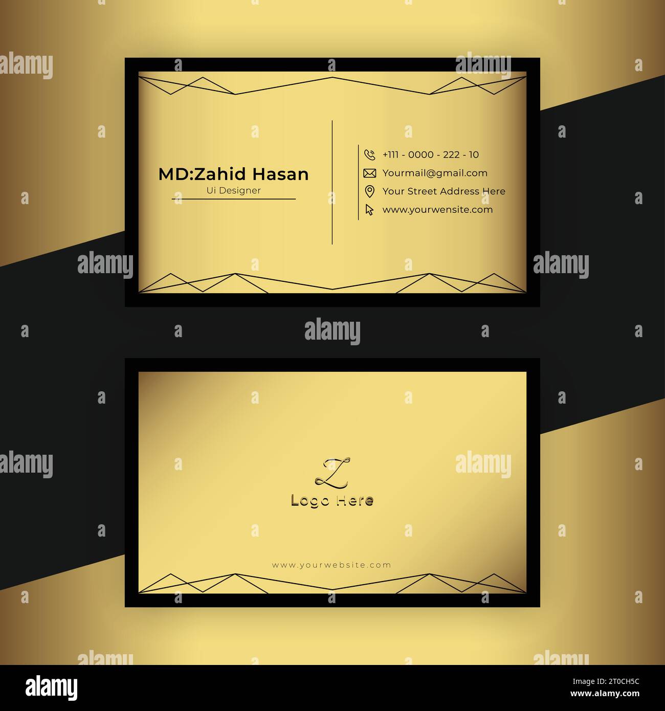 Conception de modèle de carte de visite Creative Business Design Make simple Design Illustration de Vecteur