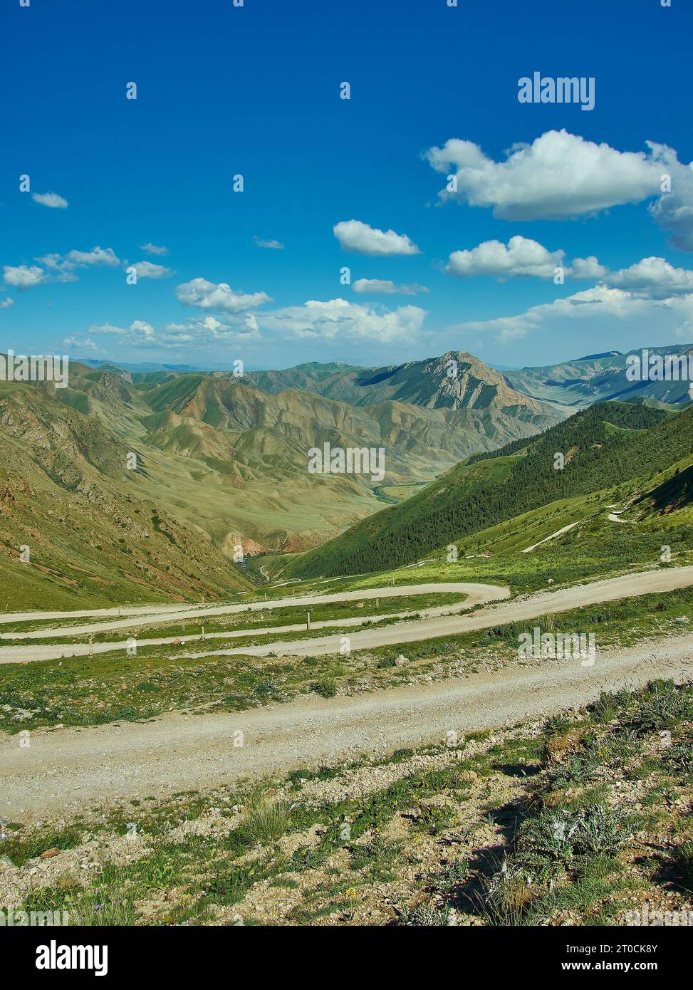 Col de Teskeytorpo , 3133м, région de Kochkor, Kirghizistan Banque D'Images