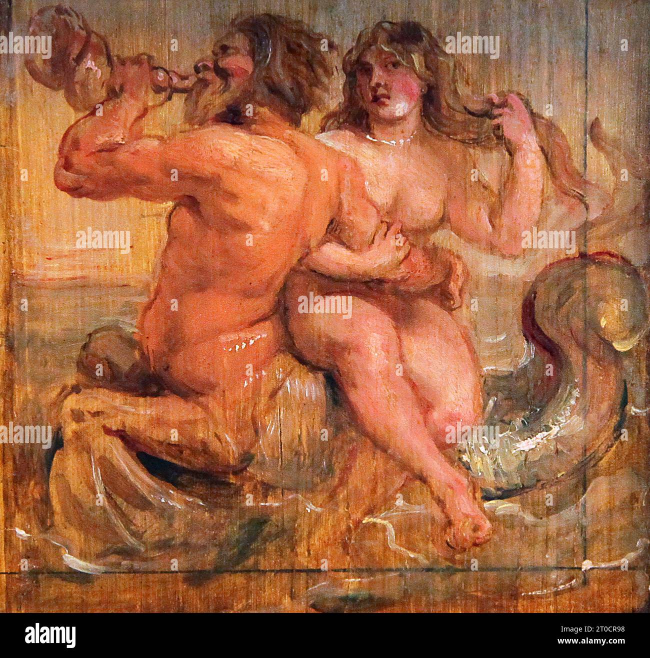 Nereid et Triton (1636) Peter Paul Rubens (1577-1640) peintre belge. Banque D'Images