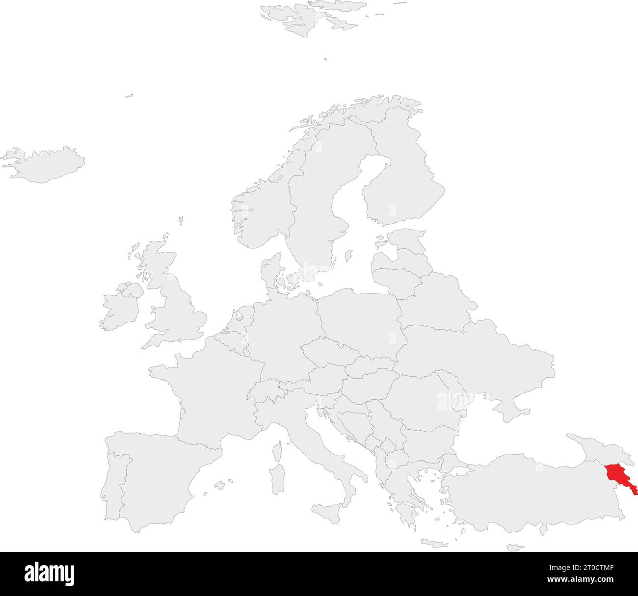 Carte de localisation de la RÉPUBLIQUE D'ARMÉNIE, EUROPE Illustration de Vecteur