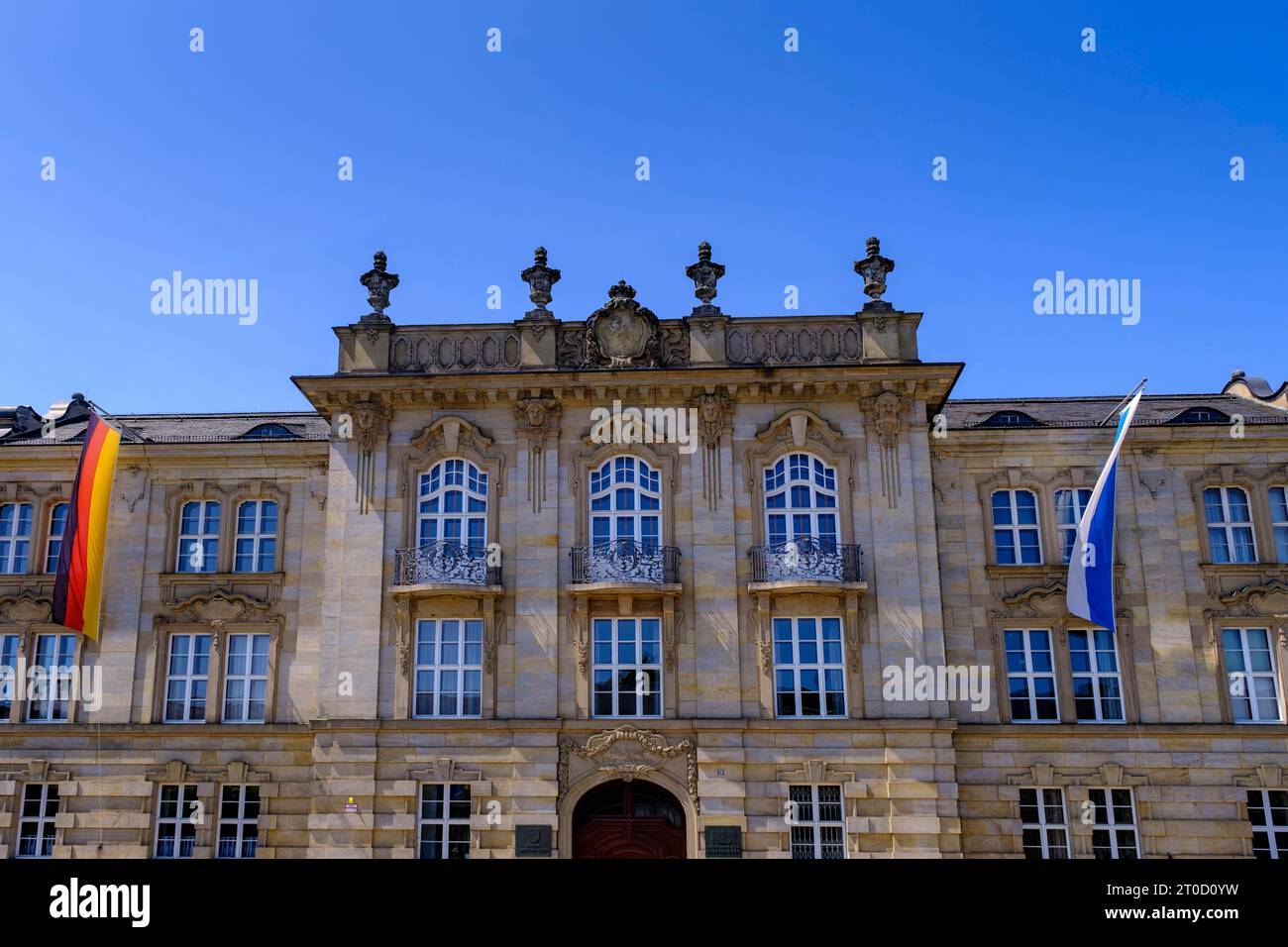 Gouvernement de haute-Franconie, Residenzplatz, Bayreuth, haute-Franconie, Bavière, Allemagne Banque D'Images