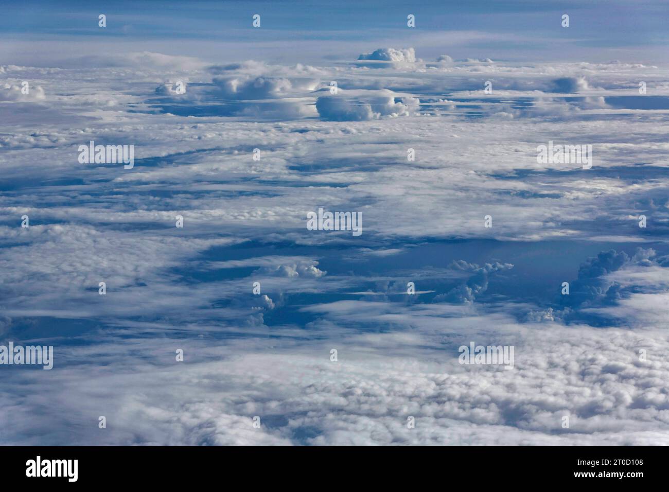 Nuages, vu de dessus, vue aérienne, Allemagne Banque D'Images