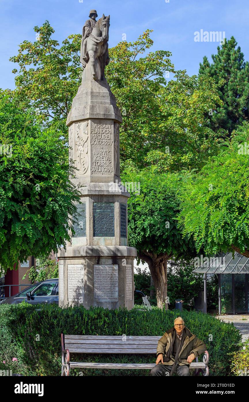 Mémorial de guerre, Bad Groenenbach, Bavière, Allemagne Banque D'Images