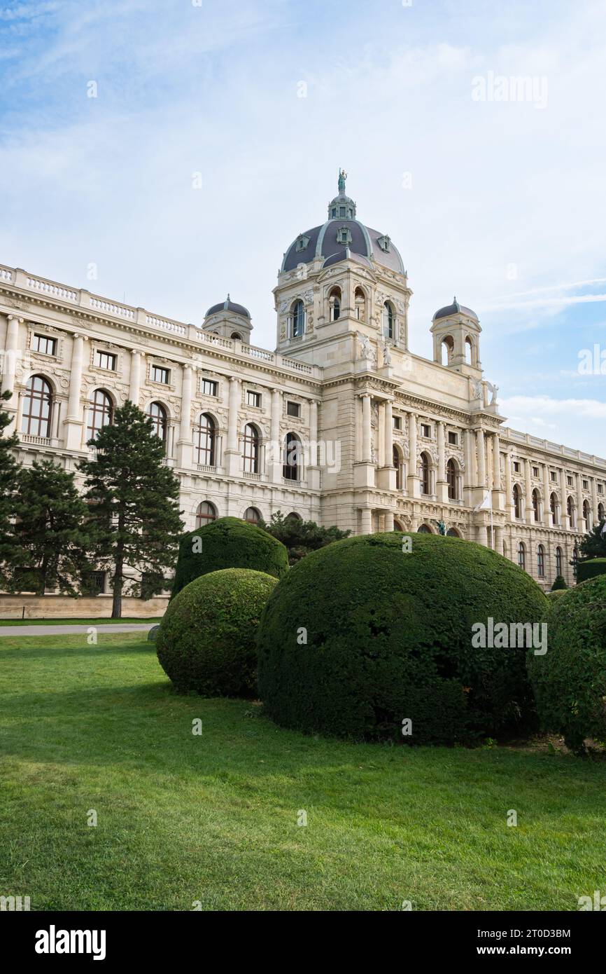 Musée d'histoire naturelle de Vienne, Autriche. Célèbre vieux bâtiment de musée dans l'architecture traditionnelle. Banque D'Images