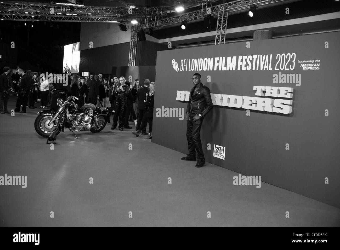 Londres, Royaume-Uni. 05 octobre 2023. Stefan Pierre-Tomlin assiste au gala de la vedette « The Bikeriders » lors du 67e BFI London film Festival au Royal Festival Hall. (Photo de Loredana Sangiuliano/SOPA Images/Sipa USA) crédit : SIPA USA/Alamy Live News Banque D'Images