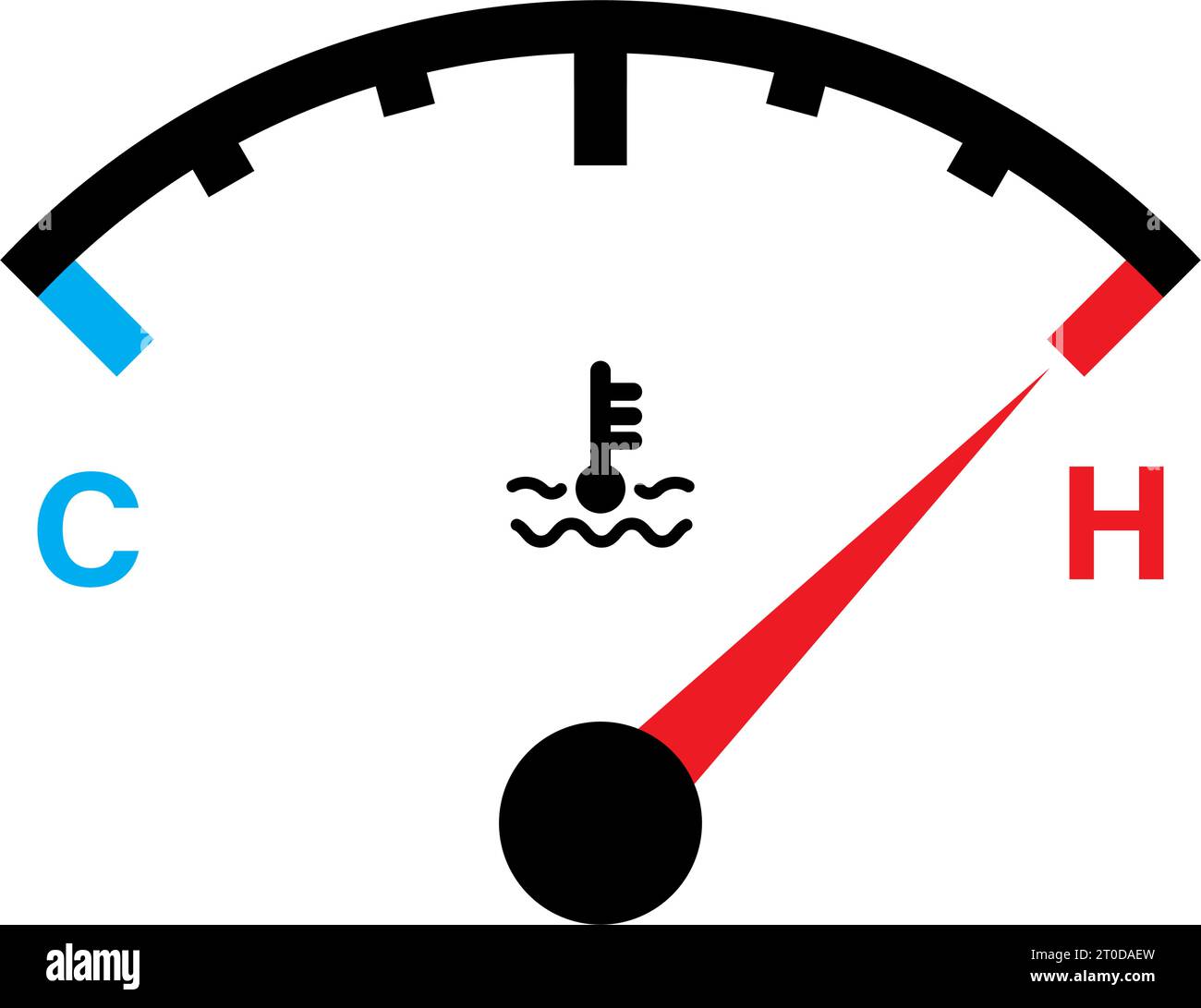 Indicateur de température de la voiture Illustration de Vecteur