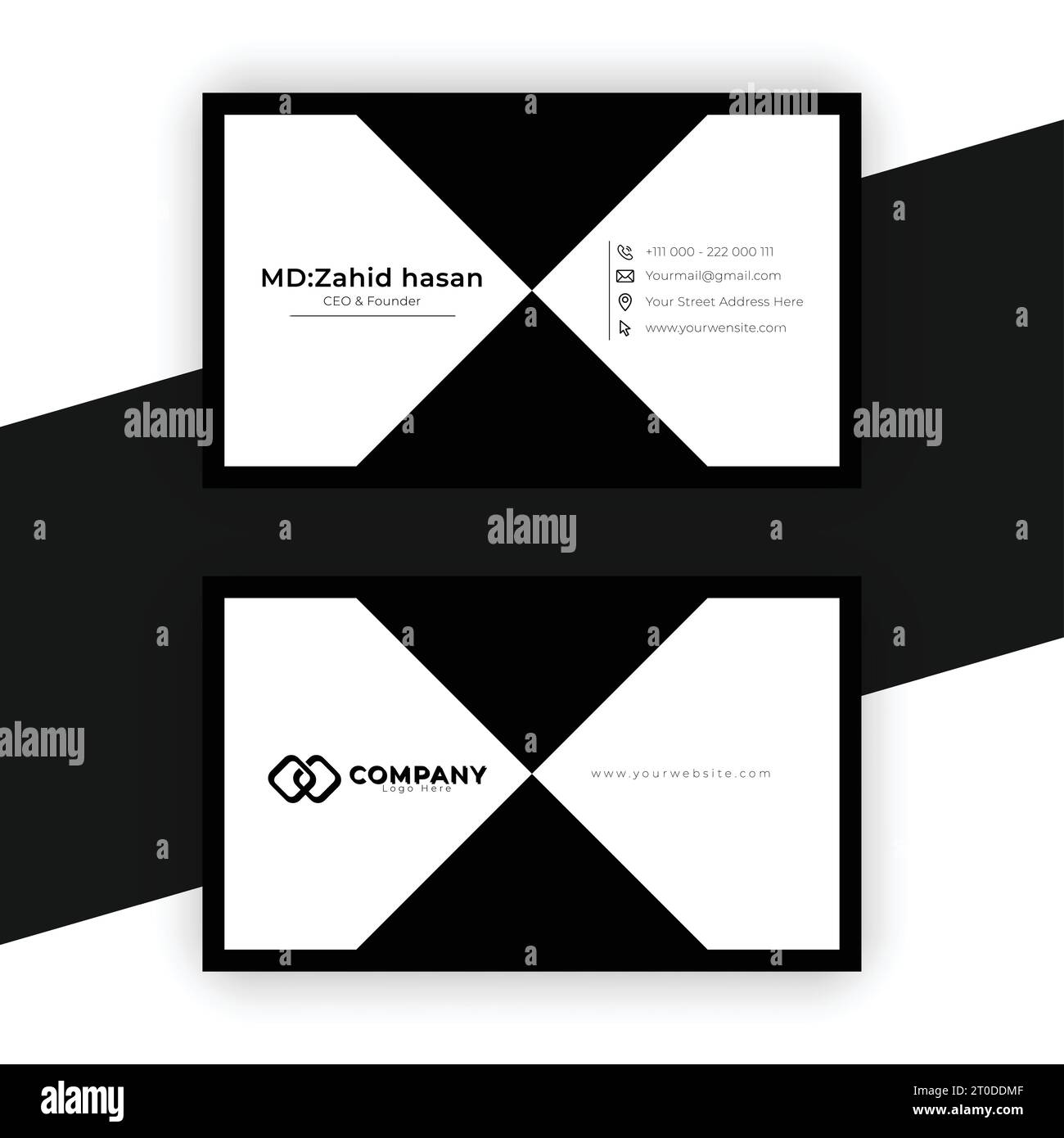 Conception de modèle de carte de visite Creative Business Design Make simple Design Illustration de Vecteur