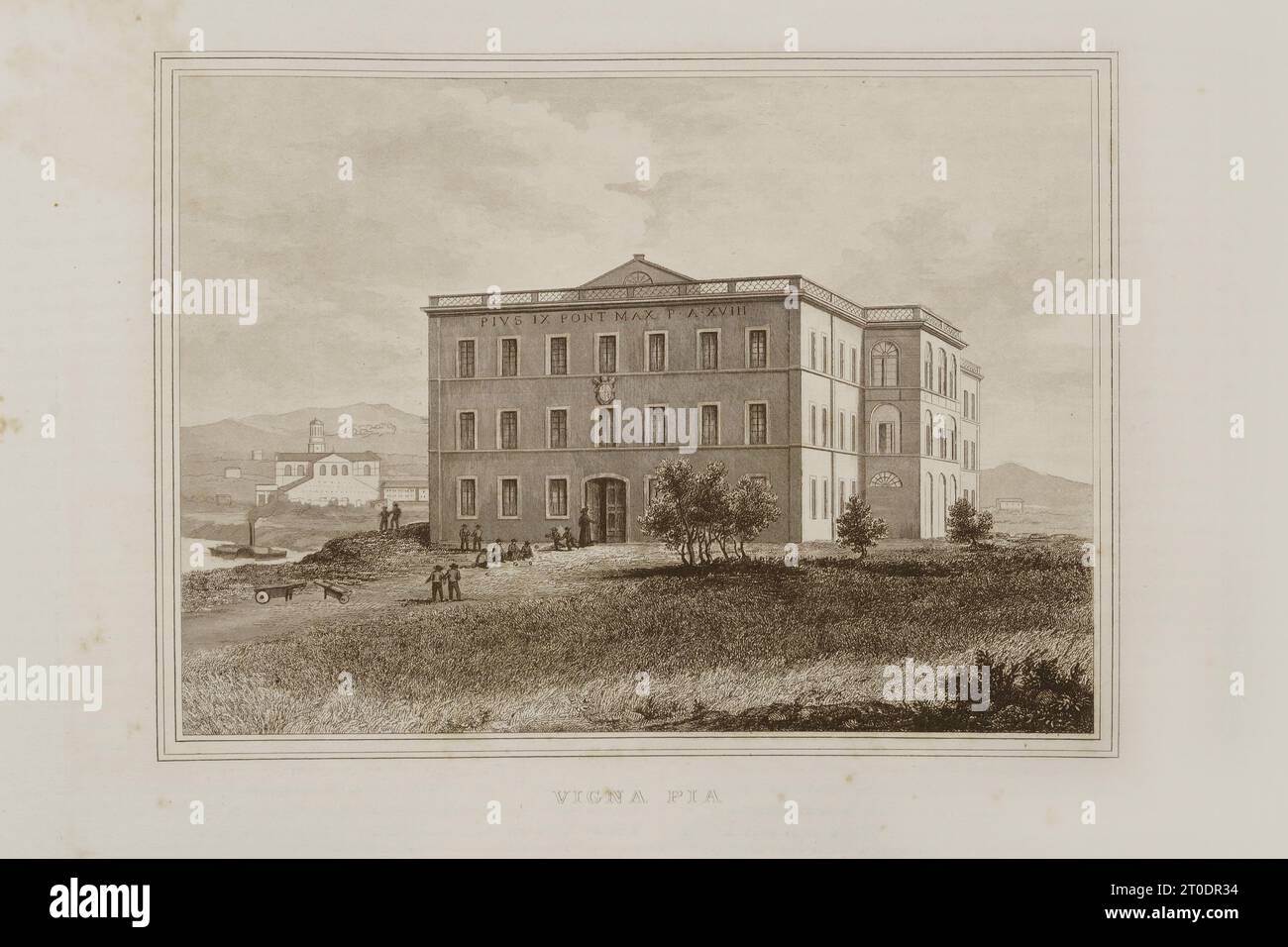 P. Cacchiatelli - G. Gleter, la science et les arts sous le pontificat de Pie IX, publié à Rome en 1860 par la Tipografia delle Belle Arti, via poli, 91. À l'intérieur, il y a des gravures représentant les œuvres publiques créées pendant le Pontificat de Pie IX Banque D'Images P. Cacchiatelli - G. Gleter, la science et les arts sous le pontificat de Pie IX, publié à Rome en 1860 par la Tipografia delle Belle Arti, via poli, 91. À l'intérieur, il y a des gravures représentant les œuvres publiques créées pendant le Pontificat de Pie IX Banque D'Images