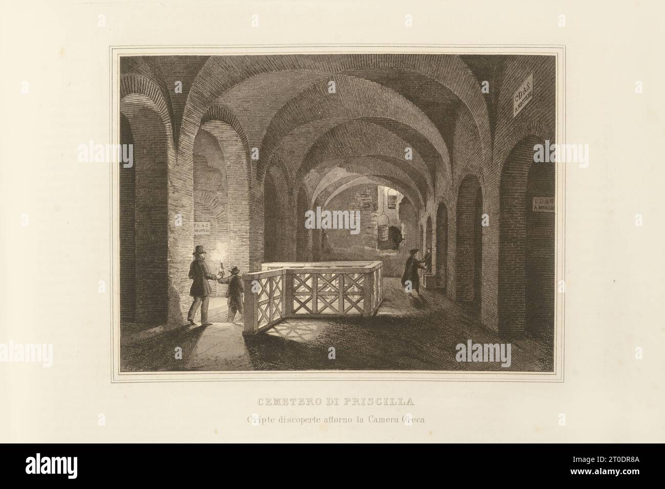 P. Cacchiatelli - G. Gleter, la science et les arts sous le pontificat de Pie IX, publié à Rome en 1860 par la Tipografia delle Belle Arti, via poli, 91. À l'intérieur, il y a des gravures représentant les œuvres publiques créées pendant le Pontificat de Pie IX Banque D'Images