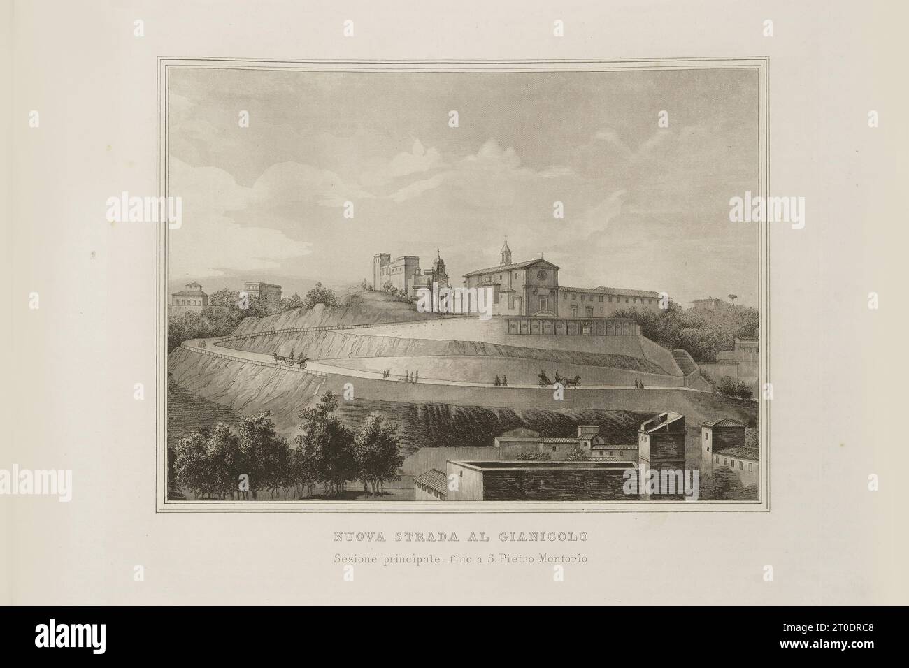 P. Cacchiatelli - G. Gleter, la science et les arts sous le pontificat de Pie IX, publié à Rome en 1860 par la Tipografia delle Belle Arti, via poli, 91. À l'intérieur, il y a des gravures représentant les œuvres publiques créées pendant le Pontificat de Pie IX Banque D'Images