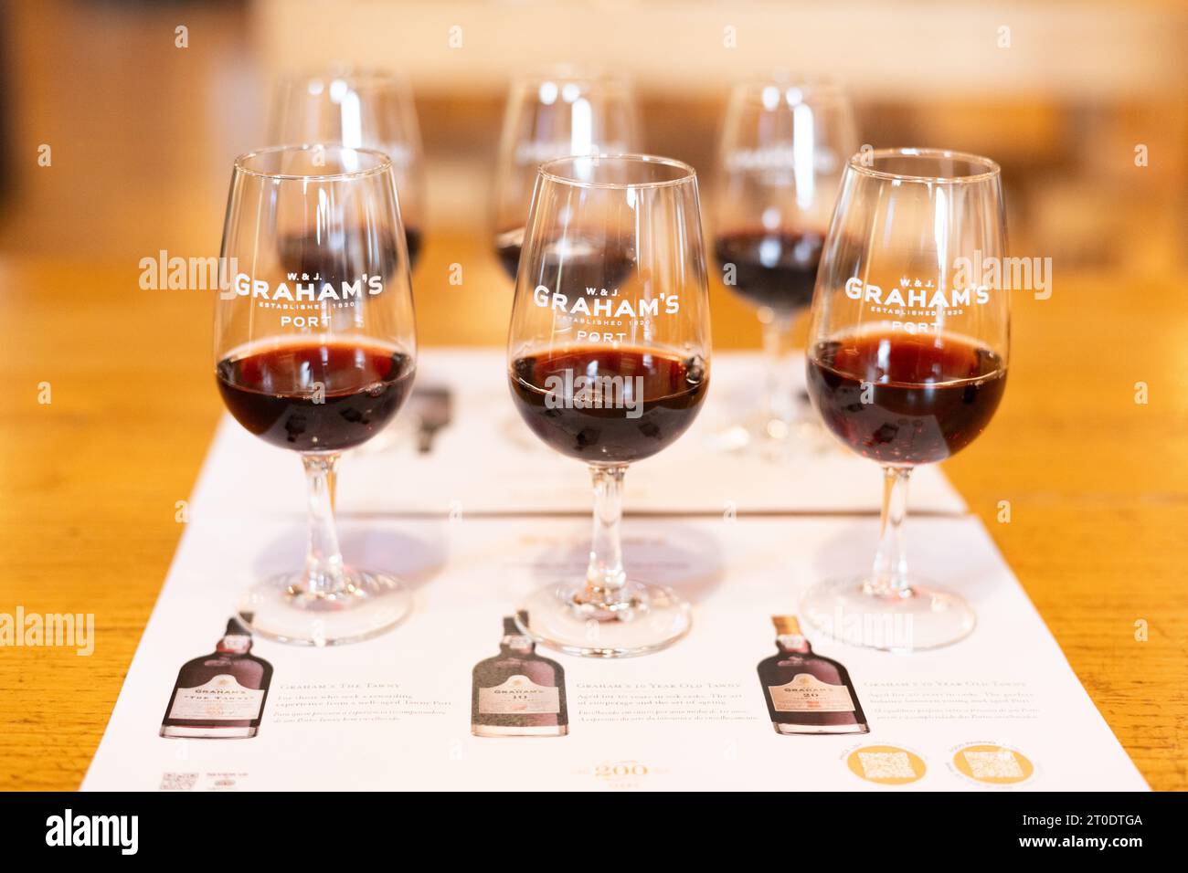 Dégustation de Porto au Graham's Lodge, Vila Nova de Gaia, Porto, Portugal Banque D'Images