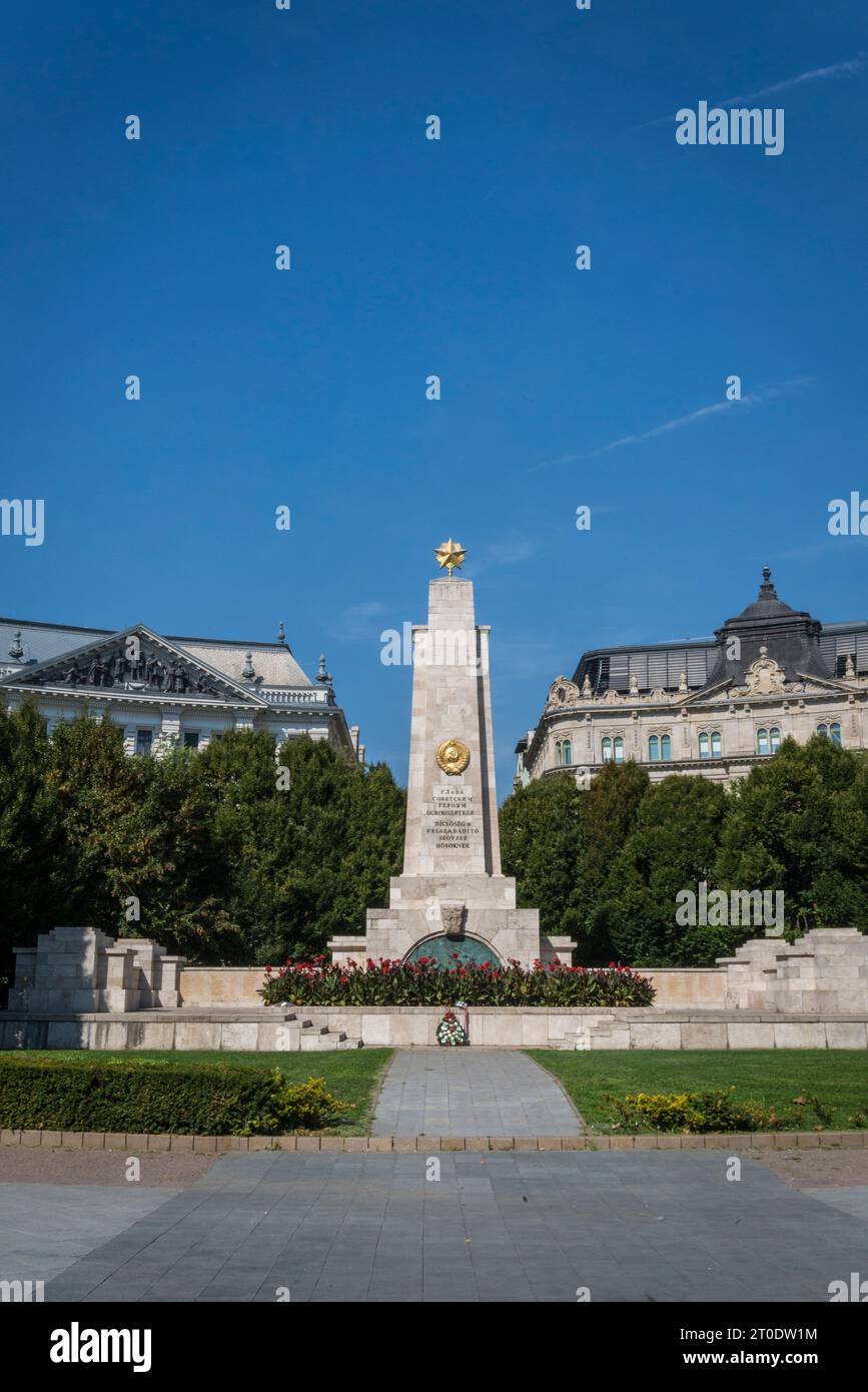 Mémorial soviétique, place de la liberté, place Szabadság, Budapest, Hongrie Banque D'Images