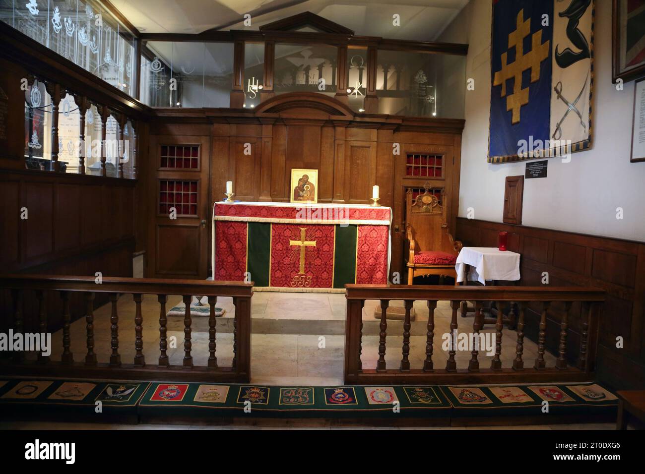 Chapelle PFFA dans l'église St Luke Memorial Chapel à la force frontalière du Punjab qui était basée en Inde de 1847 à 1947 commémorant tout le régiment Banque D'Images