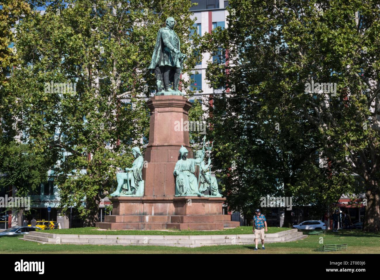 Statue de Ferenc Deák, place Széchenyi István, Budapest, Hongrie Banque D'Images