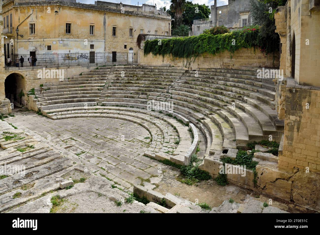 Lecce (Italie, Pouilles, province de Lecce) Théâtre romain Banque D'Images