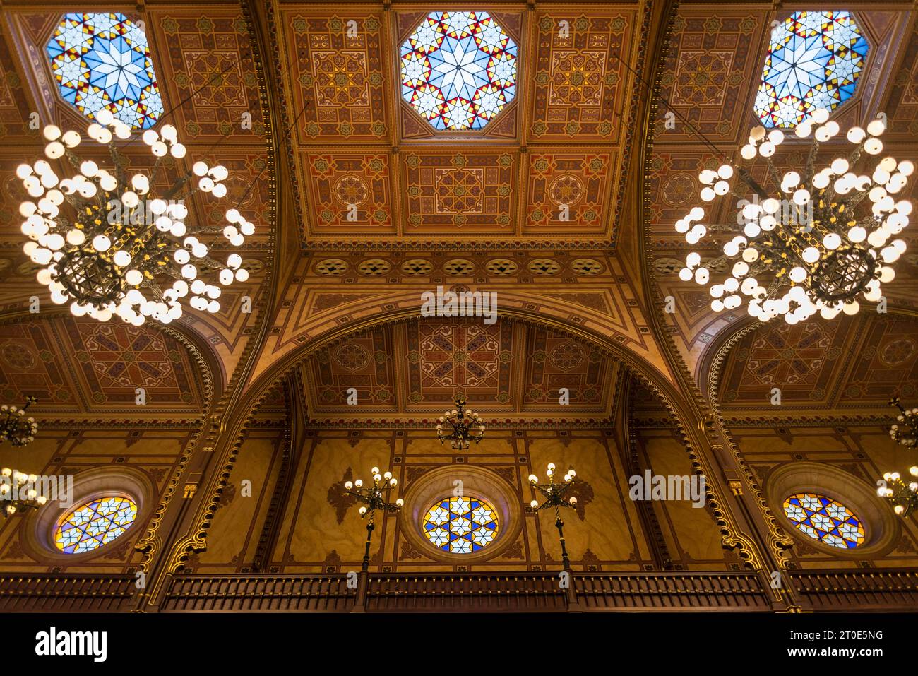 Synagogue de la rue Dohány, deuxième plus grande synagogue du monde, Budapest, Hongrie Banque D'Images