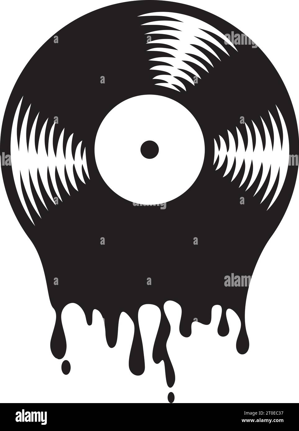 Illustration vectorielle de couleur de disque de vinyle de fusion (enregistrement) Illustration de Vecteur
