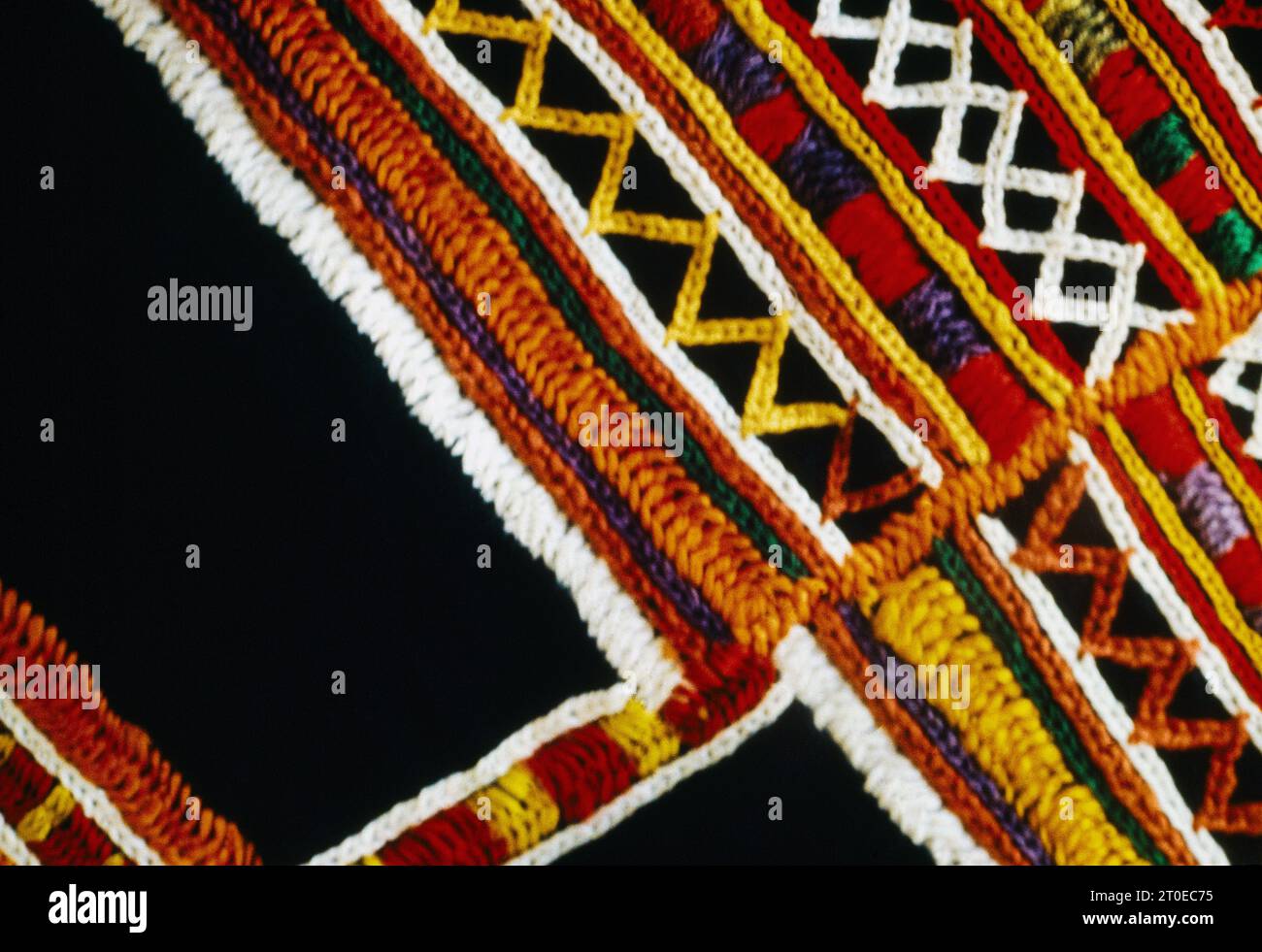 Gros plan de Bedouin Embroidery Banque D'Images