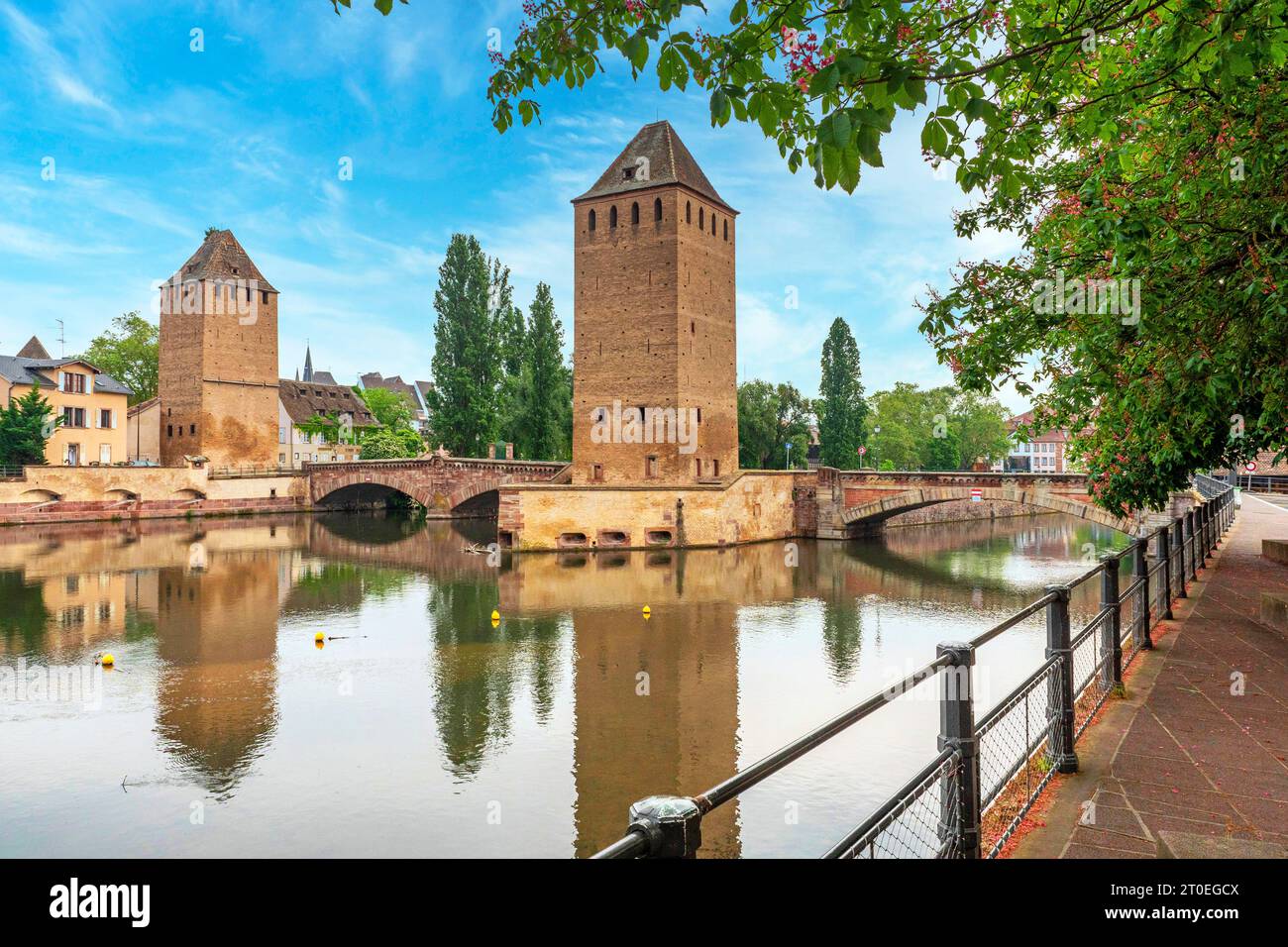 Ill et ponts couverts, Strasbourg, Alsace, Bas-Rhin, Grand est, Alsace-Champagne-Ardenne-Lorraine, France Banque D'Images