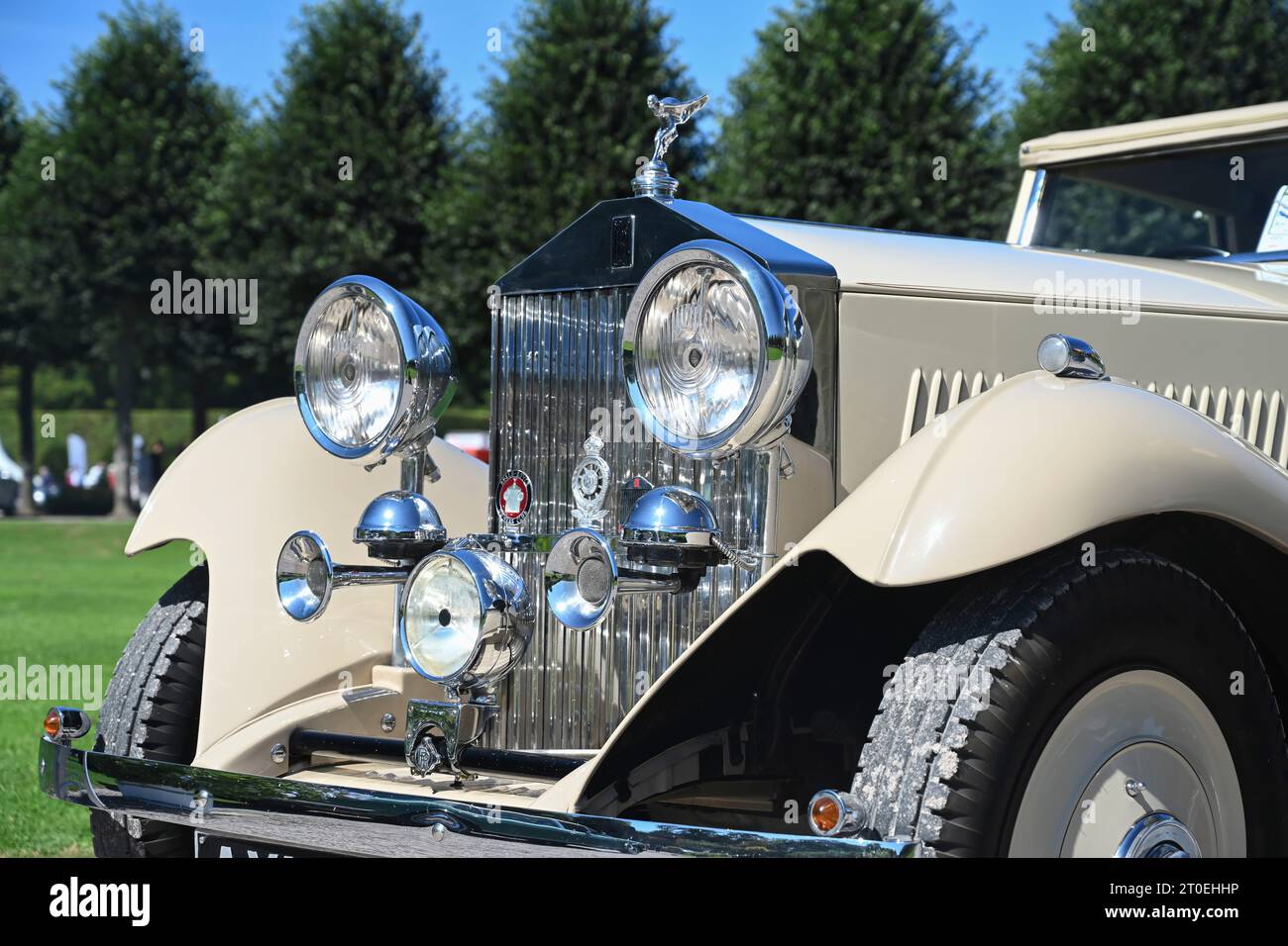 Schwetzingen, Baden-Wuerttemberg, Allemagne, Concours d'Elegance im Schlosspark, Rolls Royce, Type 20, 25 H.P., Drophead coupe, construit en 1933 Banque D'Images