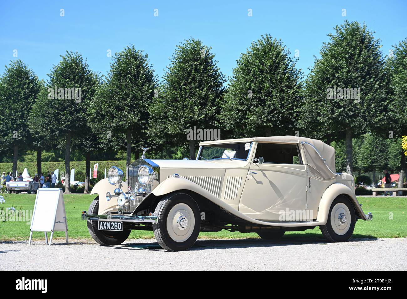 Schwetzingen, Baden-Wuerttemberg, Allemagne, Concours d'Elegance im Schlosspark, Rolls Royce, Type 20, 25 H.P., Drophead coupe, construit en 1933 Banque D'Images