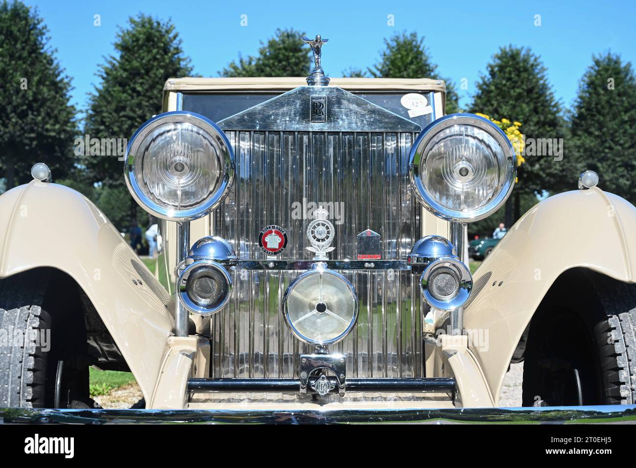 Schwetzingen, Baden-Wuerttemberg, Allemagne, Concours d'Elegance im Schlosspark, Rolls Royce, Type 20, 25 H.P., Drophead coupe, construit en 1933 Banque D'Images