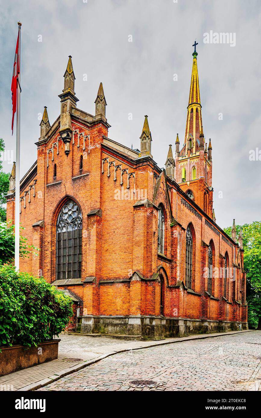 St. Église anglicane Saviour à Riga, Lettonie Banque D'Images