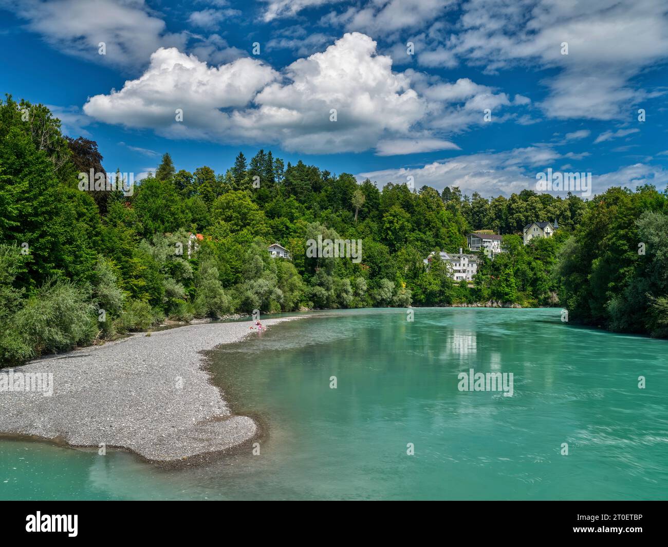 En contrebas des gorges de Lech avec vue sur Füssen Banque D'Images