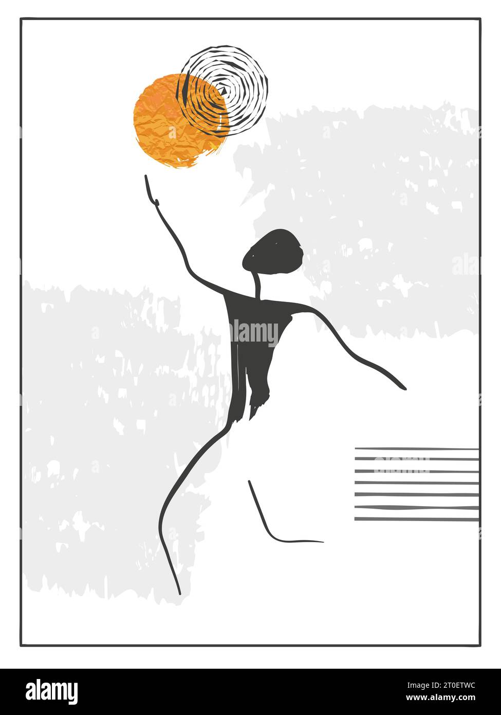 Affiche abstraite pour joueur de volley-ball. Illustration de sport vectoriel. Illustration de Vecteur