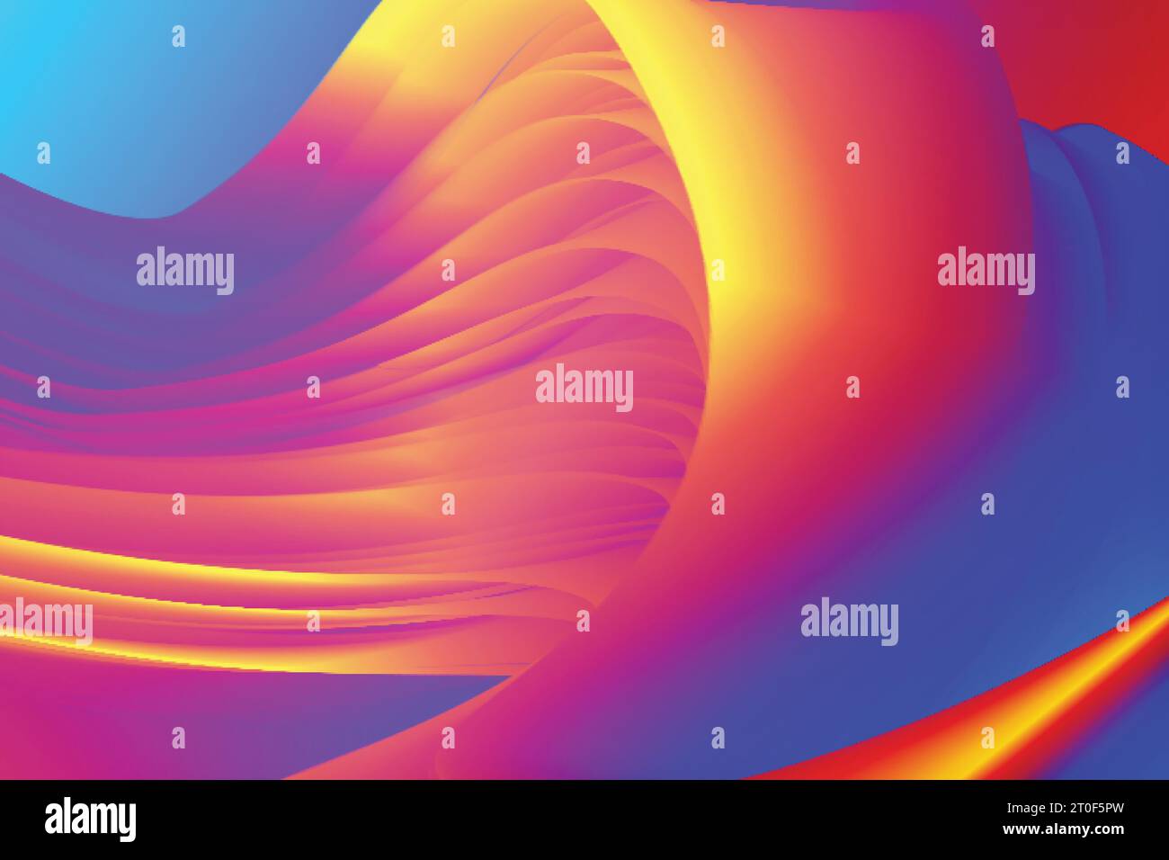 mélangé trop de dégradé coloré style ondulé abstrait créatif avec la conception de fond d'écran hd moderne de vecteur pour l'art numérique Illustration de Vecteur