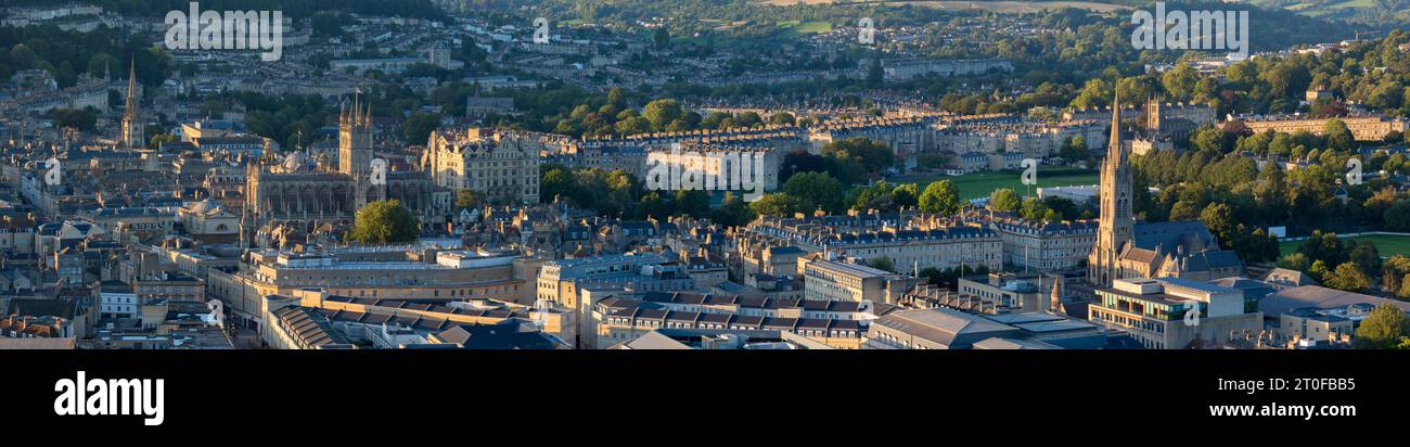 Royaume-Uni, Angleterre, Bath Abbey City panorama Banque D'Images