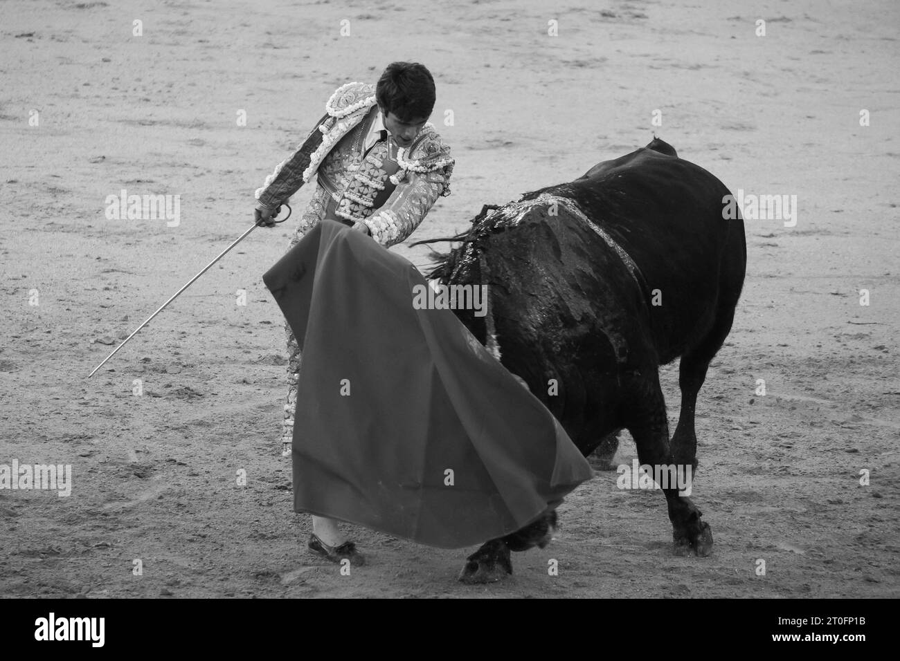 Madrid, Espagne. 06 octobre 2023. Le torero Sebastian Castella lors de la corrida de la feria de otoño sur la Plaza de las Ventas de Madrid, 6 octobre 2023 Espagne (photo Oscar Gonzalez/Sipa USA) (photo Oscar Gonzalez/Sipa USA) crédit : SIPA USA/Alamy Live News Banque D'Images