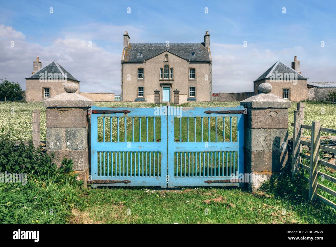 Belmont Manor est l'un des bâtiments historiques les plus importants des Shetlands. Banque D'Images