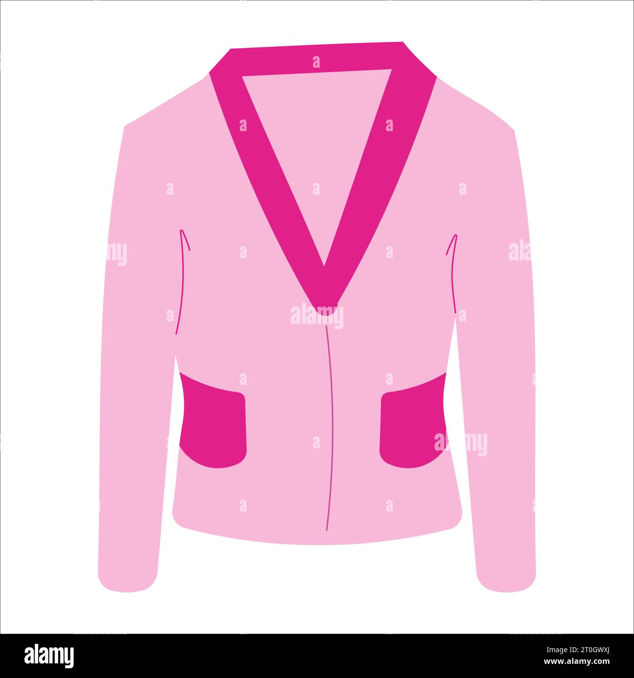 manteau veste vêtement rose poupée icône élément Illustration de Vecteur