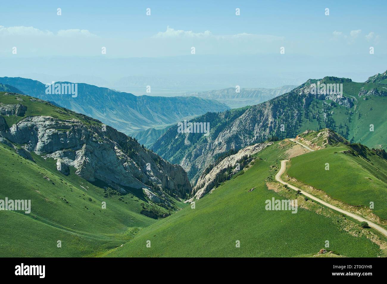 Le district de Moldo-Ashuu Pass de la région de son-Kul dans l'ouest du Kirghizistan Banque D'Images