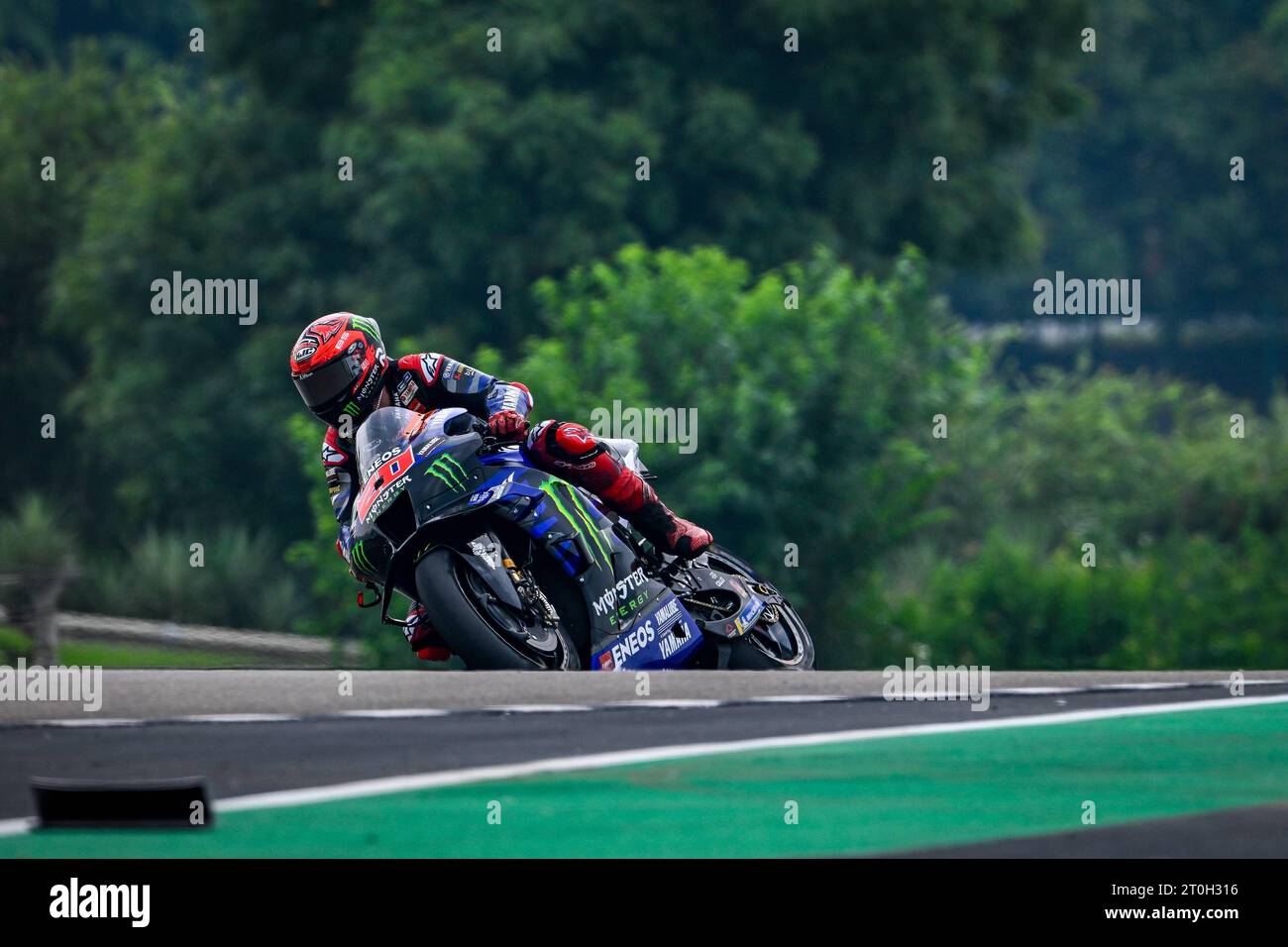 24 septembre 2023, Buddh International circuit, Dankaur, Greater Noida, Uttar Pradesh, Inde : Indian Oil MotoGP Grand Prix d'Inde au circuit international de Buddh, course DayFabio Quartararo crédit : action plus Sports Images/Alamy Live News Banque D'Images