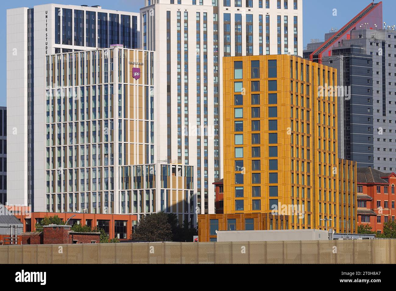 Arena Quarter est un groupe de bâtiments de logements étudiants situés autour de First Direct Arena dans le centre-ville de Leeds Banque D'Images