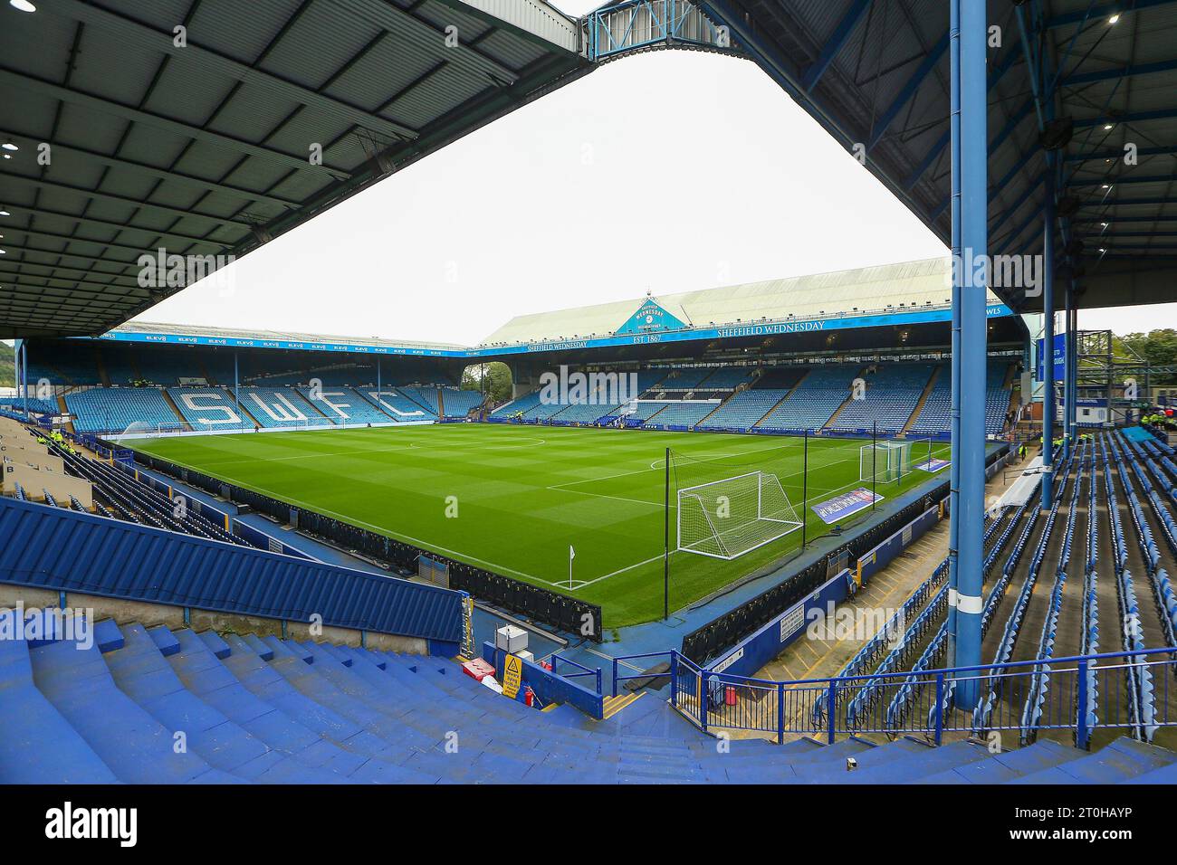 Sheffield, Royaume-Uni. 07 octobre 2023. Vue générale à l'intérieur du stade pendant le Sheffield Wednesday FC v Huddersfield Town FC Sky BET EFL Championship Match au Hillsborough Stadium, Sheffield, Royaume-Uni le 7 octobre 2023 Credit : Every second Media/Alamy Live News Banque D'Images