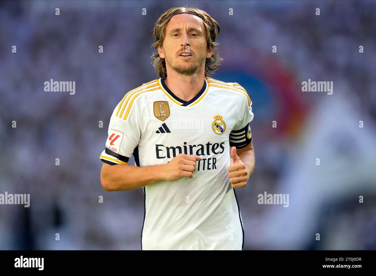 Madrid, Espagne. 07 octobre 2023. Luka Modric du Real Madrid CF lors du match de Liga entre le Real Madrid et le CA Osasuna a joué au stade Santiago Bernabeu le 7 octobre 2023 à Madrid, en Espagne. (Photo de Cesar Cebolla/PRESSINPHOTO) crédit : PRESSINPHOTO SPORTS AGENCY/Alamy Live News Banque D'Images