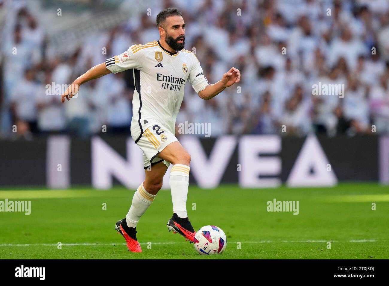 Madrid, Espagne. 07 octobre 2023. Dani Carvajal du Real Madrid CF lors du match de la Liga entre le Real Madrid et le CA Osasuna a joué au stade Santiago Bernabeu le 7 octobre 2023 à Madrid, en Espagne. (Photo de Cesar Cebolla/PRESSINPHOTO) crédit : PRESSINPHOTO SPORTS AGENCY/Alamy Live News Banque D'Images