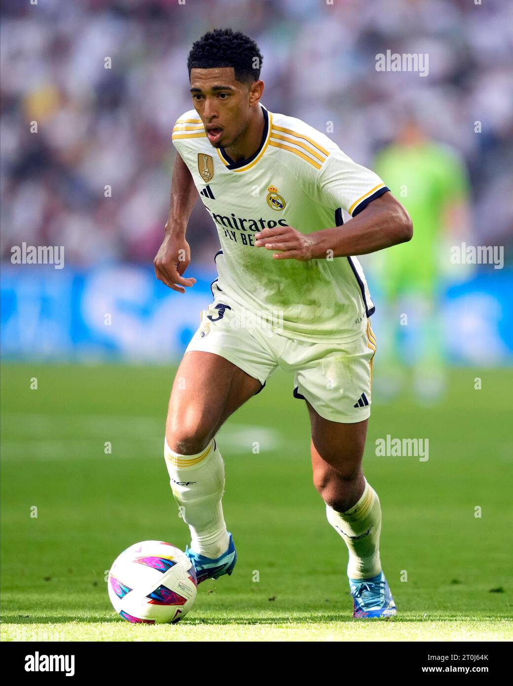 Madrid, Espagne. 07 octobre 2023. Jude Bellingham du Real Madrid CF lors du match de Liga entre le Real Madrid et le CA Osasuna a joué au stade Santiago Bernabeu le 7 octobre 2023 à Madrid, Espagne. (Photo de Cesar Cebolla/PRESSINPHOTO) crédit : PRESSINPHOTO SPORTS AGENCY/Alamy Live News Banque D'Images