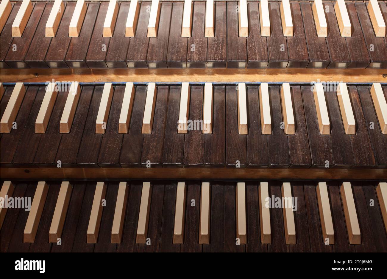 clavier d'un orgue à tuyaux Banque D'Images