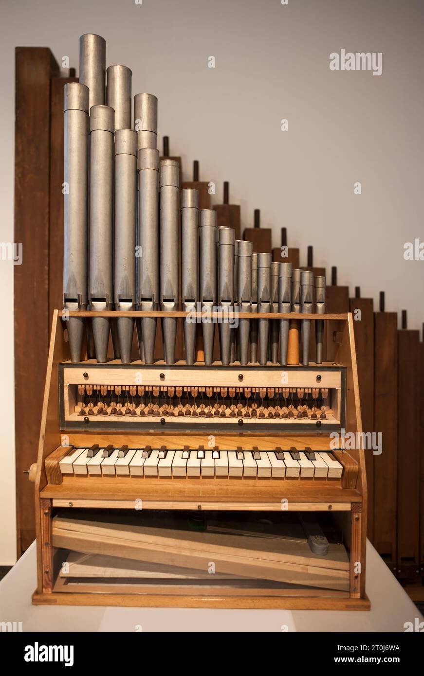 Un orgue portatif, Organ Museum Borgentreich, district de Höxter, Rhénanie du Nord-Westphalie, Allemagne, Europe Banque D'Images