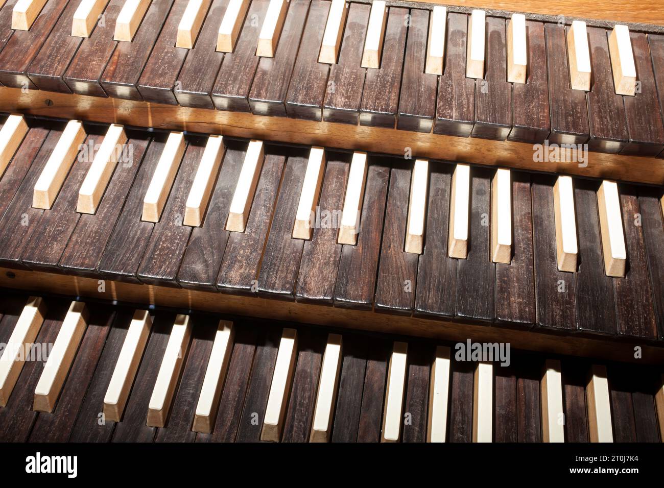 clavier d'un orgue à tuyaux Banque D'Images