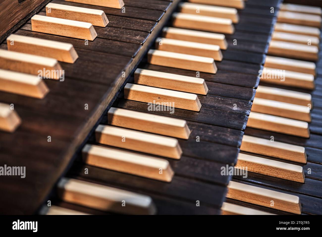 clavier d'un orgue à tuyaux Banque D'Images