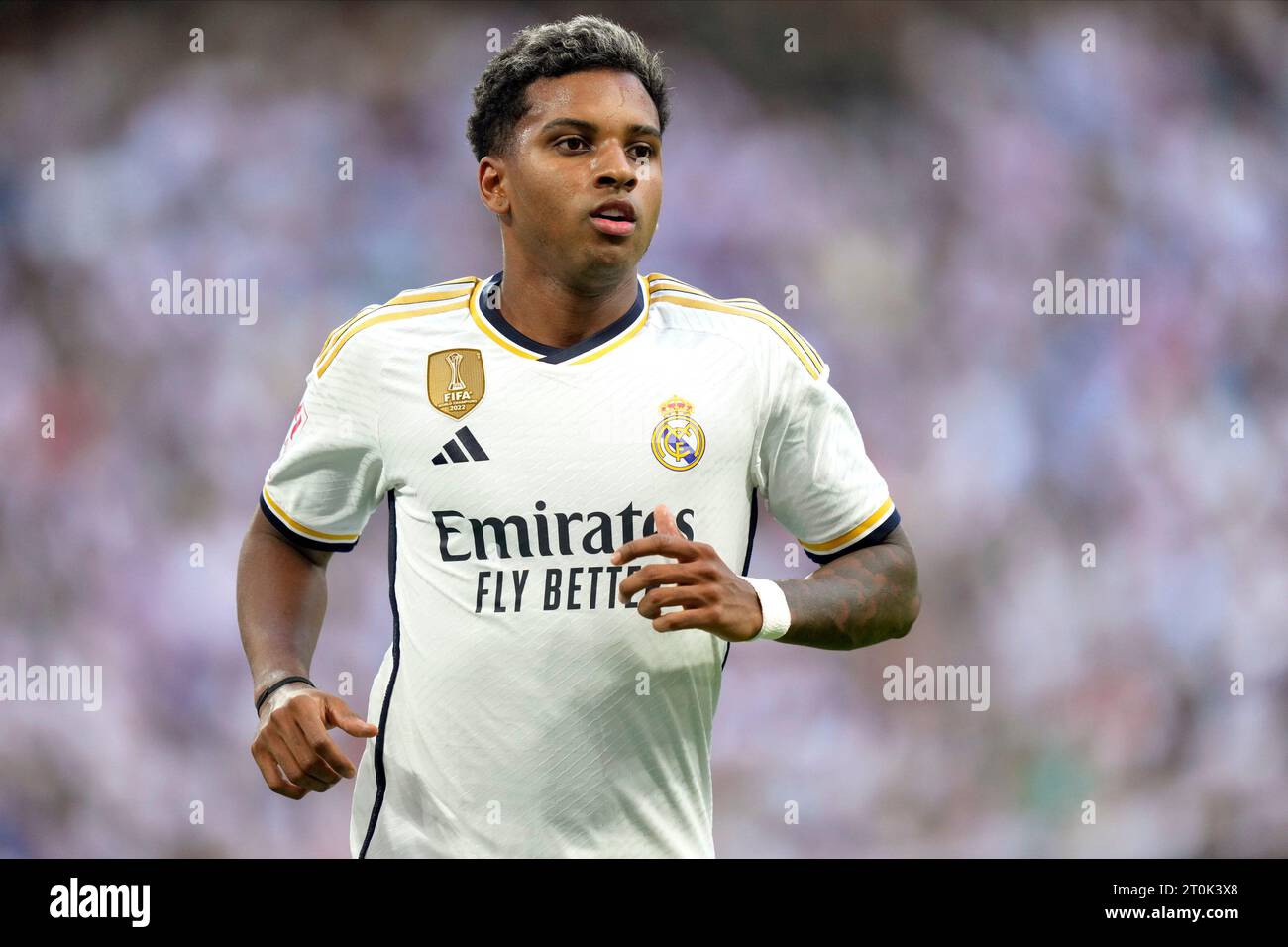 Madrid, Espagne. 07 octobre 2023. Rodrigo Goes du Real Madrid CF lors du match de Liga entre le Real Madrid et le CA Osasuna a joué au stade Santiago Bernabeu le 7 octobre 2023 à Madrid, en Espagne. (Photo de Cesar Cebolla/PRESSINPHOTO) crédit : PRESSINPHOTO SPORTS AGENCY/Alamy Live News Banque D'Images